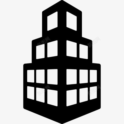 阶梯式建筑建筑物建筑物4图标svg_新图网 https://ixintu.com 建筑物 建筑物4 阶梯式建筑