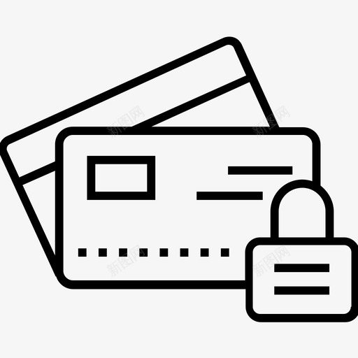安全支付信用卡安全图标svg_新图网 https://ixintu.com 1400网页和搜索引擎优化平面线图标 信用卡 安全 安全支付