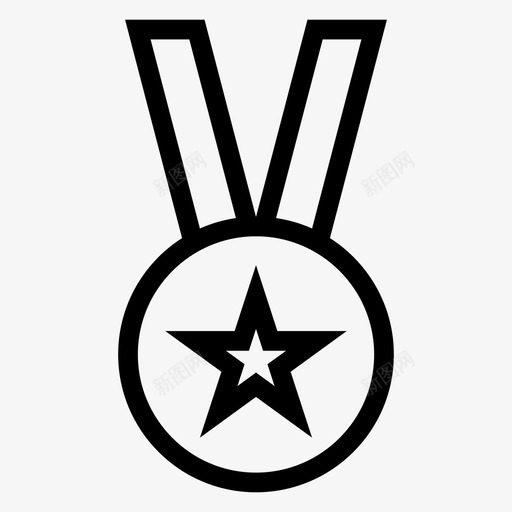 奖品徽章奖章图标svg_新图网 https://ixintu.com 奖品 奖杯 奖章 徽章 运动健身系列图标