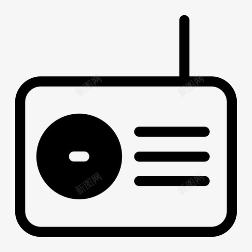 收音机天线调频收音机图标svg_新图网 https://ixintu.com 天线 收音机 老式收音机 调频收音机