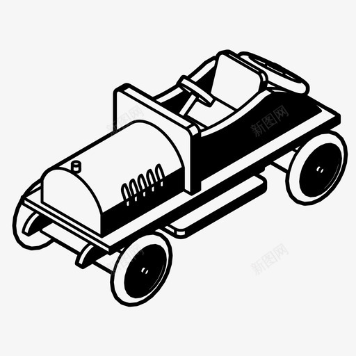 玩具车游戏比赛图标svg_新图网 https://ixintu.com 复古 比赛 游戏 玩具车 赛车