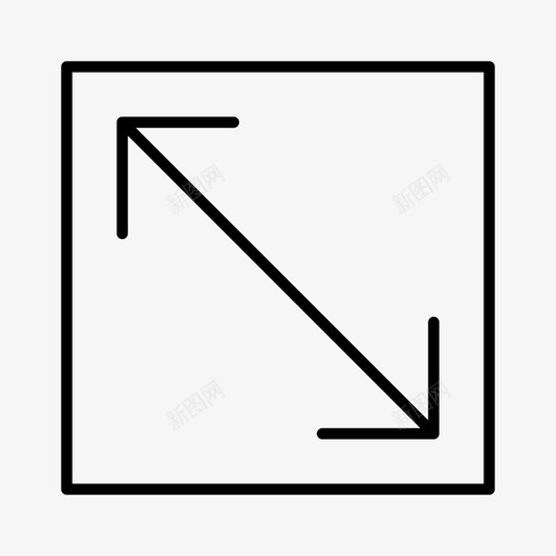 调整对角线大小箭头方向图标svg_新图网 https://ixintu.com 展开 方向 箭头 调整对角线大小