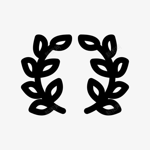 桂冠胜利学习图标svg_新图网 https://ixintu.com 学习 桂冠 胜利