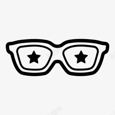 眼镜星星图标图标