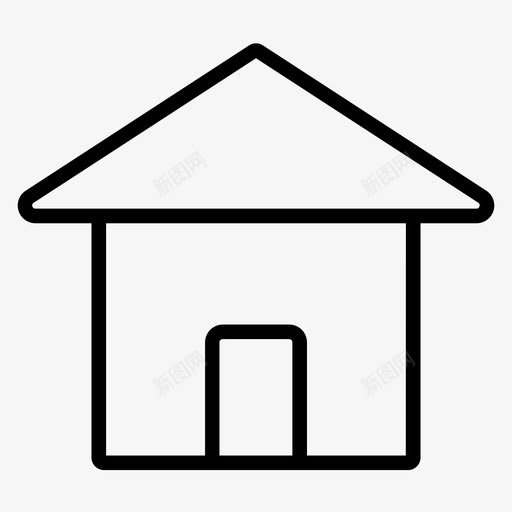 房子小屋家图标svg_新图网 https://ixintu.com 仓库 家 小屋 房子