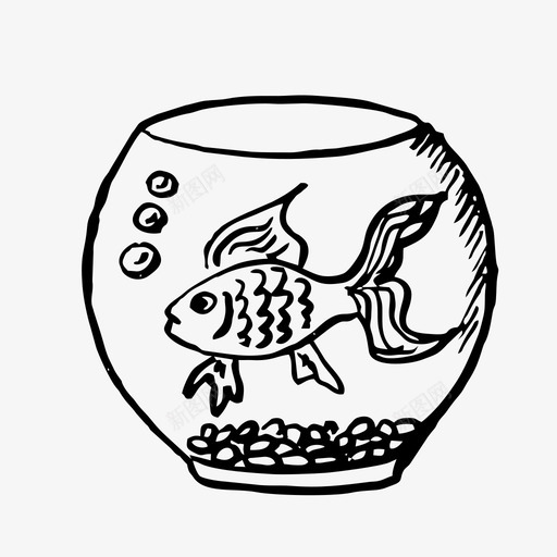 鱼缸水族馆鱼缸鱼图标svg_新图网 https://ixintu.com 我的妻子收藏 水族馆 素描 鱼缸 鱼缸鱼