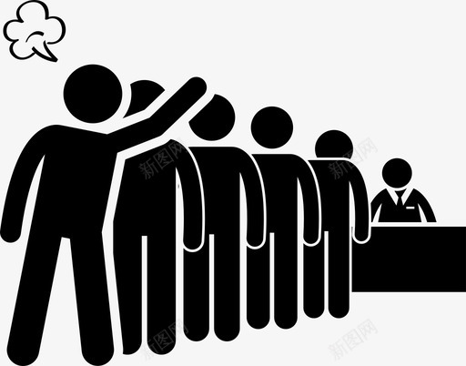 慢行不耐烦人图标svg_新图网 https://ixintu.com 不耐烦 人 慢行 排队 顾客抱怨