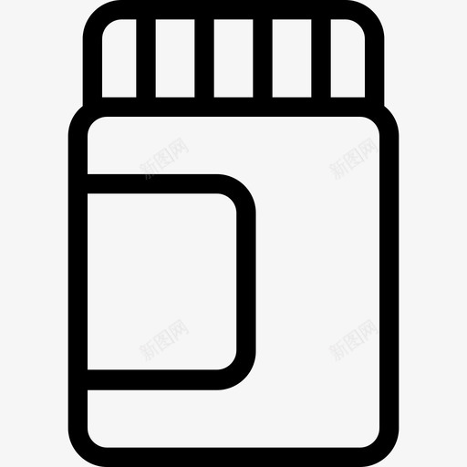 药罐胶囊药物图标svg_新图网 https://ixintu.com 医疗线图标 胶囊 药丸 药片 药物 药罐