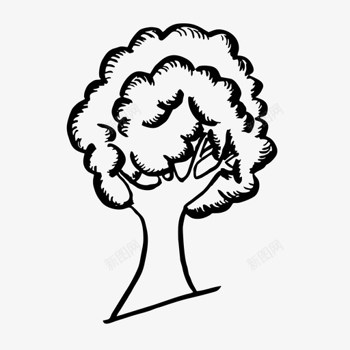 树森林自然图标svg_新图网 https://ixintu.com 夏天 我妻子的收藏 树 森林 素描 自然