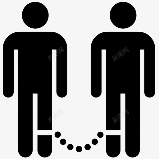 被锁链囚犯监禁图标svg_新图网 https://ixintu.com 囚犯 奴隶 监禁 被绑 被锁链