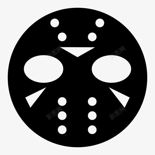 曲棍球面具万圣节恐怖图标svg_新图网 https://ixintu.com 万圣节 恐怖 曲棍球面具 杰森 电影