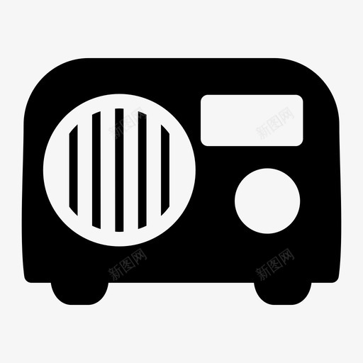 收音机电台立体声图标svg_新图网 https://ixintu.com 传输 收音机 电台 立体声