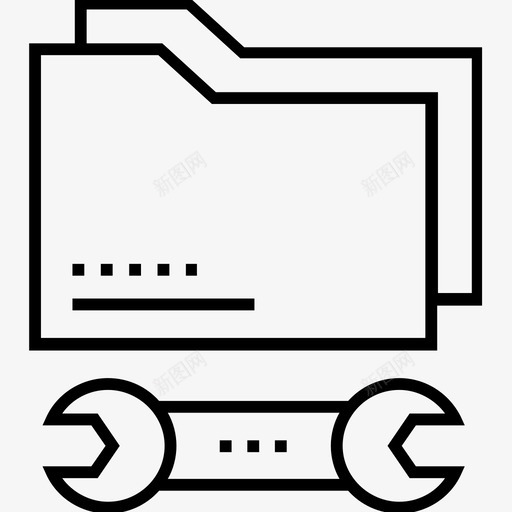 技术服务数据文件夹图标svg_新图网 https://ixintu.com 1400网页和搜索引擎优化平面线图标 扳手 技术服务 数据 文件夹 维修