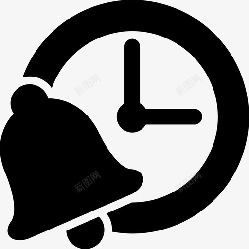 起床闹钟铃声图标svg_新图网 https://ixintu.com 教育设置 起床 通知 铃声 闹钟