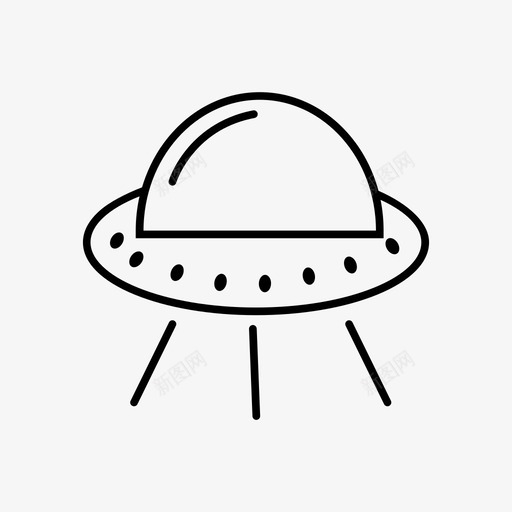 飞碟外星人太空图标svg_新图网 https://ixintu.com 外星人 太空 飞碟