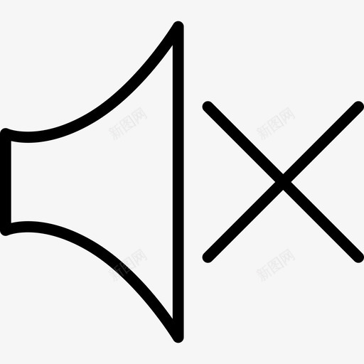 静音音频声音图标svg_新图网 https://ixintu.com 声音 接口元素线路 静音 音量 音频