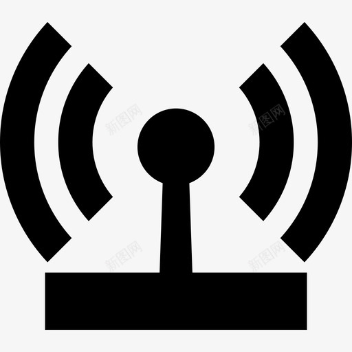 WiFi信号然后是视听图标svg_新图网 https://ixintu.com WiFi信号 然后是视听