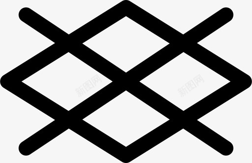 菱形格子装饰图标svg_新图网 https://ixintu.com 图案 形状 形状图案 格子 菱形 装饰 设计