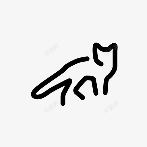 狐狸动物山图标svg_新图网 https://ixintu.com 动物 山 狐狸