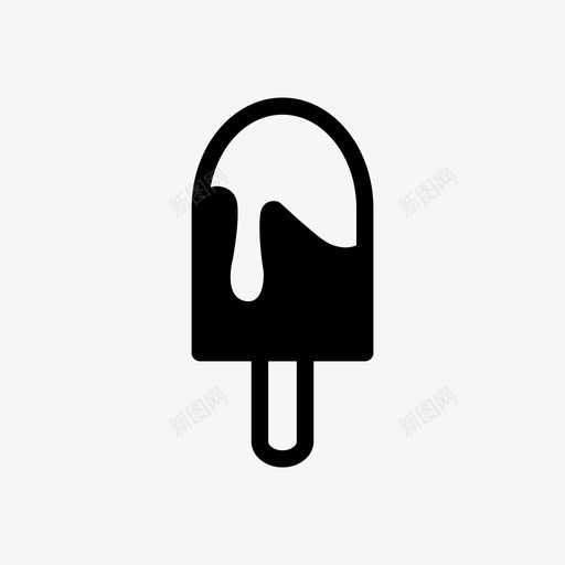融化冰淇淋美味甜点图标svg_新图网 https://ixintu.com 冰淇淋 甜点 美味 融化冰淇淋 食物