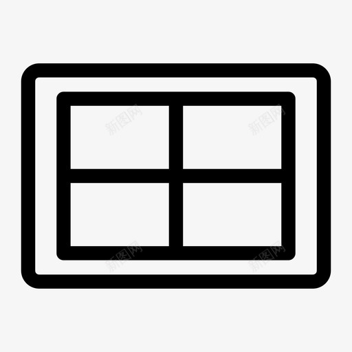 窗户玻璃窗房子窗户图标svg_新图网 https://ixintu.com 房子窗户 玻璃窗 窗户 窗框