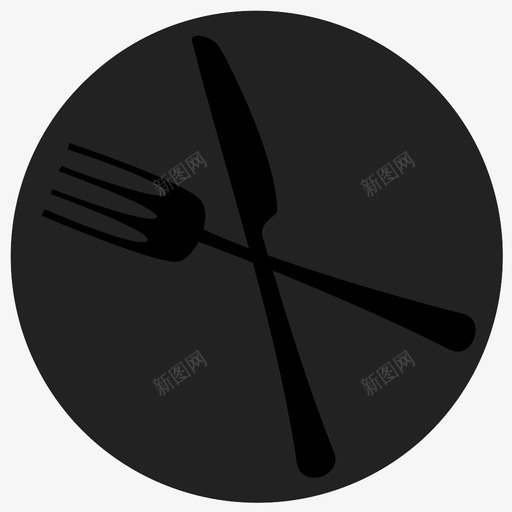 餐厅吃的食物图标svg_新图网 https://ixintu.com 勺子 叉子 吃的 食物 餐厅
