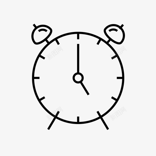 闹钟日常用品图标svg_新图网 https://ixintu.com 日常用品 闹钟