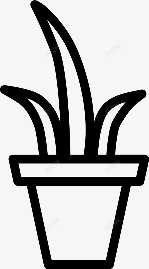 植物芦荟盆栽图标svg_新图网 https://ixintu.com 植物 盆栽 芦荟