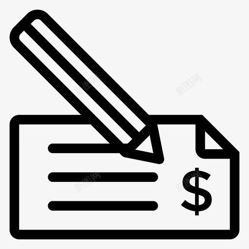 支票银行支票银行业务图标svg_新图网 https://ixintu.com 支票 支票簿 财务 银行业务 银行和财务条线 银行支票