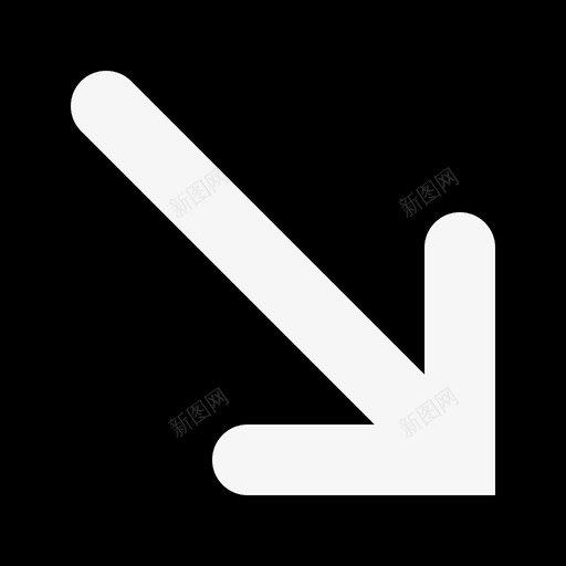右下箭头细svg_新图网 https://ixintu.com 右下箭头细 符号