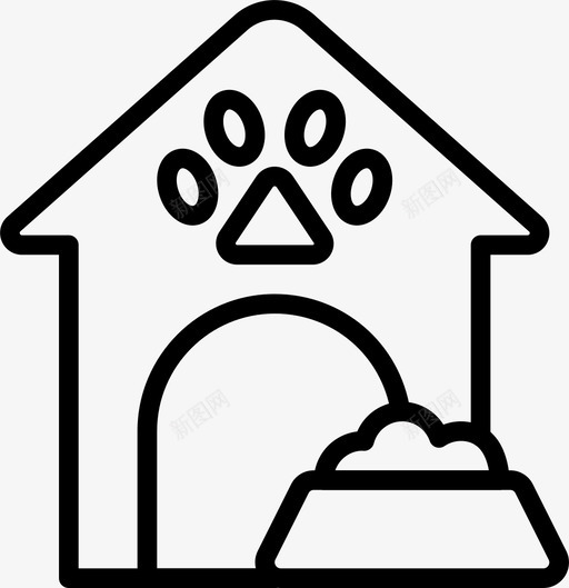 狗屋动物宠物图标svg_新图网 https://ixintu.com smashicons宠物店概述 动物 宠物 宠物店 狗屋