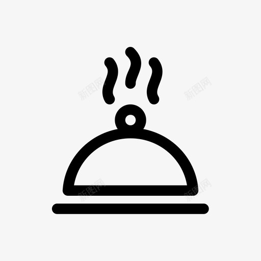 cloche管家食物图标svg_新图网 https://ixintu.com cloche 上菜 服务 热的 管家 菜肴 食物