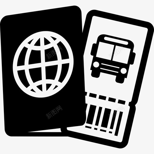 护照巴士票旅行代金券图标svg_新图网 https://ixintu.com 代金券 护照巴士票 旅行 酒店