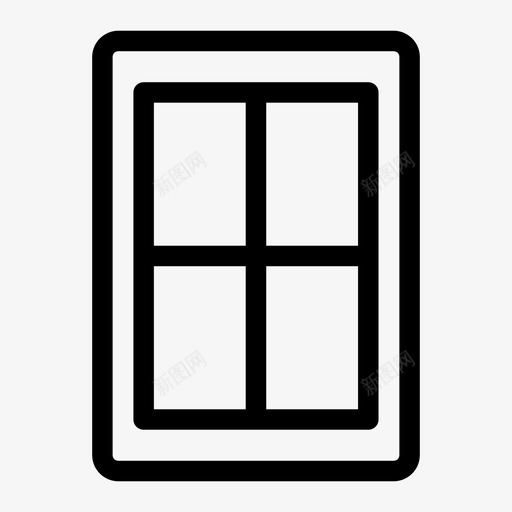 窗口玻璃窗主窗口图标svg_新图网 https://ixintu.com 主窗口 玻璃窗 窗口 视图