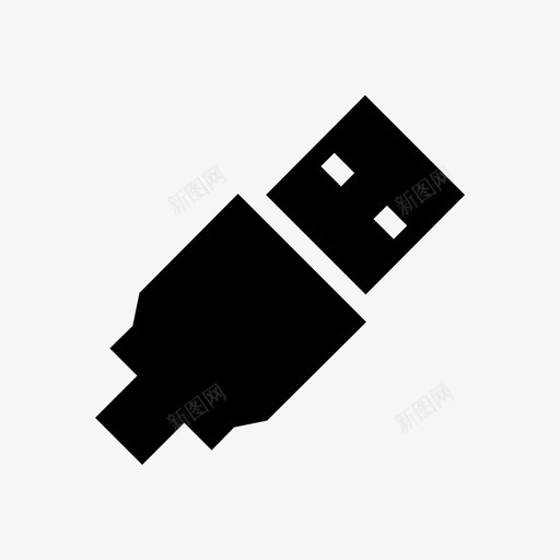 usb线通用串行总线usb插头图标svg_新图网 https://ixintu.com usb插头 usb线 物联网 通用串行总线