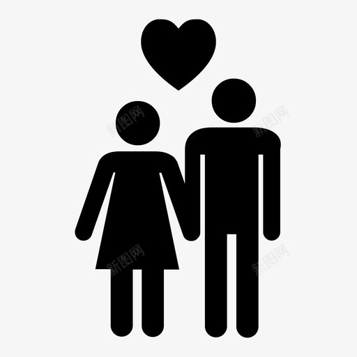 恋爱中的一对情人男人图标svg_新图网 https://ixintu.com 伴侣 女人 婚姻 恋爱中的一对 情人 男人