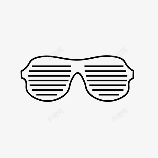 百叶窗飞行员眼镜图标svg_新图网 https://ixintu.com 太阳镜 百叶窗 眼镜 飞行员