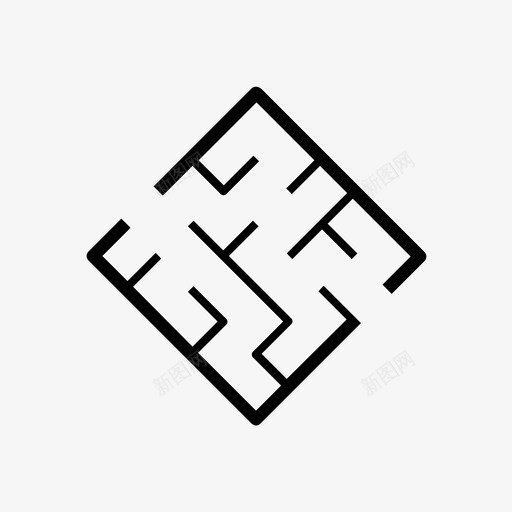 迷宫网络路径图标svg_新图网 https://ixintu.com 网络 谜题 路径 迷宫 迷宫迷宫
