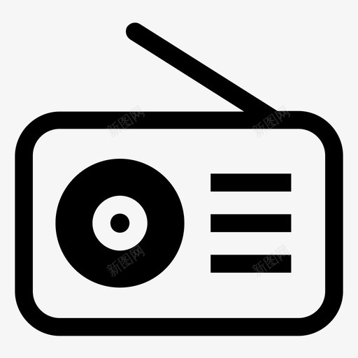 收音机天线调频收音机图标svg_新图网 https://ixintu.com 天线 收音机 调频收音机