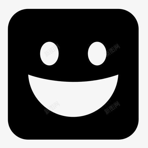快乐表情符号笑脸图标svg_新图网 https://ixintu.com 快乐 方形 笑脸 表情符号