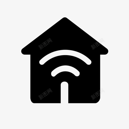 智能家居家居wifi图标svg_新图网 https://ixintu.com wifi 家居 智能家居