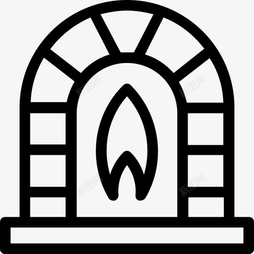 壁炉加热器暖气图标svg_新图网 https://ixintu.com 加热器 壁炉 房间炉灶 暖气 派对和庆祝线图标 颗粒炉