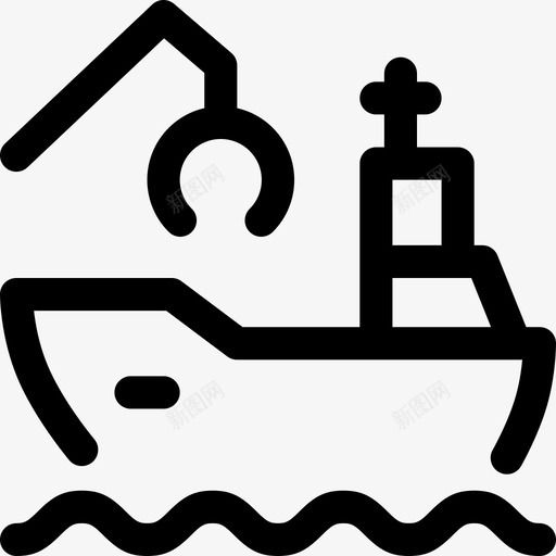货船煤炭物流图标svg_新图网 https://ixintu.com 港口 煤炭 物流 能源供应 船舶 货船