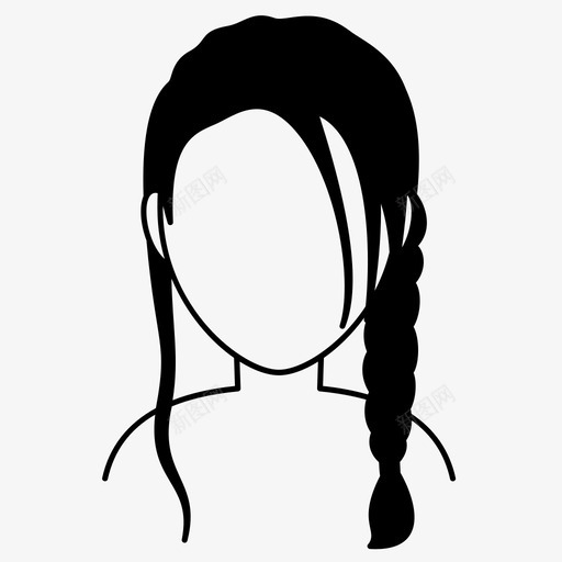 女人发型化身发型图标svg_新图网 https://ixintu.com 化身 发型 女人发型