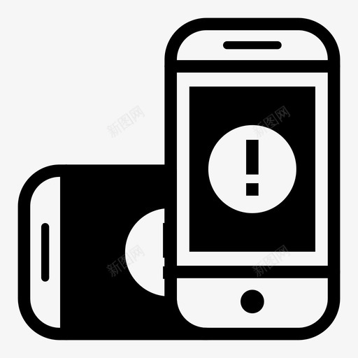 智能手机警告警报模型图标svg_新图网 https://ixintu.com 智能手机模型1 智能手机警告 模型 警报