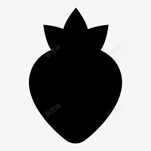 草莓食物水果图标svg_新图网 https://ixintu.com 水果 草莓 食物