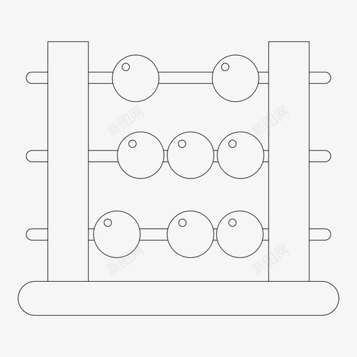 算盘计算器图标svg_新图网 https://ixintu.com 算盘计算器