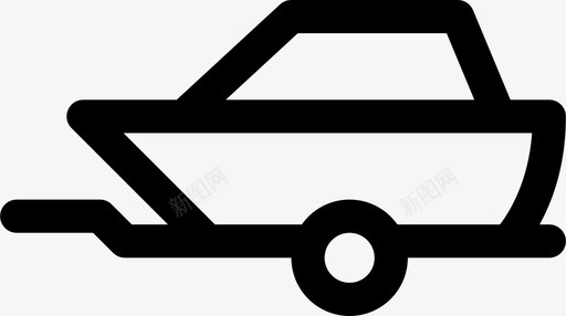 船汽车拖车图标svg_新图网 https://ixintu.com 拖车 汽车 船 运输工具