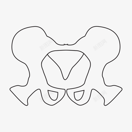 骨盆骨头干骨头图标svg_新图网 https://ixintu.com 干骨头 骨头 骨盆