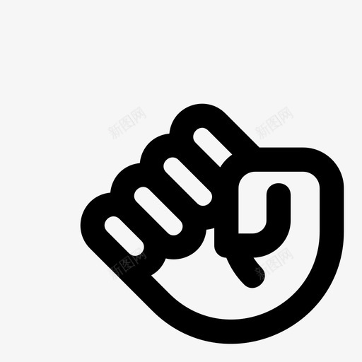 手手指拳头图标svg_新图网 https://ixintu.com mnml10 人 手 手指 拳头 符号